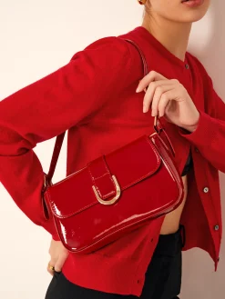 Outlet Glossy Buckle Flap Should Bag Bags|Accessories