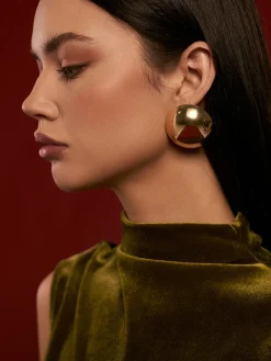 Hot Glossy Half-Ball Stud Earrings Earrings|Accessories