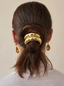 Sale Glossy Triple Arch Pony Cuff Hair Claws & Hats|Accessories