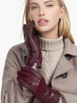 Goatskin Fleece Lined Warm Gloves Accessories