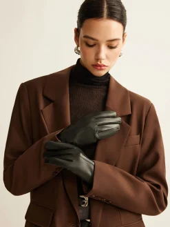 Discount Goatskin Windproof Fleece Lined Gloves Accessories