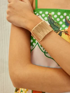 Outlet Ribbed Wire Cuff Bracelet Rings & Bracelets|Accessories