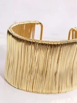 Outlet Ribbed Wire Cuff Bracelet Rings & Bracelets|Accessories