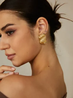 Outlet Gold Square Earrings Earrings|Accessories