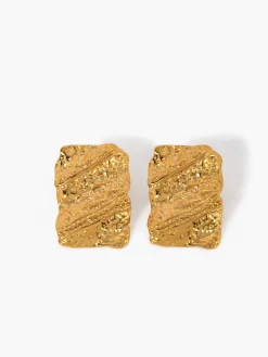 Outlet Gold Square Earrings Earrings|Accessories
