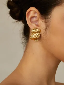 Outlet Gold Square Earrings Earrings|Accessories