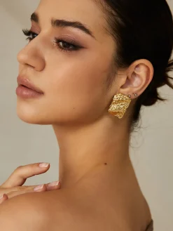 Outlet Gold Square Earrings Earrings|Accessories