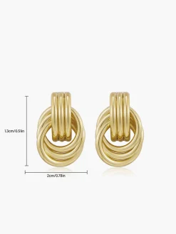 Tone Multi Ring Drop Earrings Earrings|Accessories