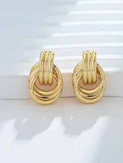 Tone Multi Ring Drop Earrings Earrings|Accessories