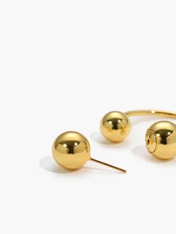 Hot en Ball Stud Hoop Earrings Earrings|Accessories