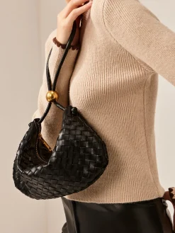 Discount Golden Ball Woven Zipper Dumpling Bag Bags|Accessories