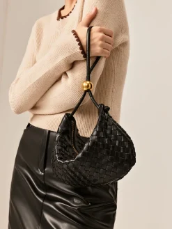 Discount Golden Ball Woven Zipper Dumpling Bag Bags|Accessories