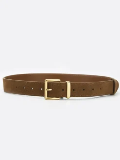 Discount Golden Buckle Suede Belt Belts & Chain|Accessories