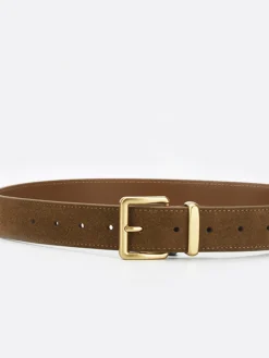 Discount Golden Buckle Suede Belt Belts & Chain|Accessories