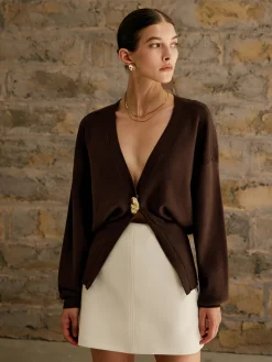 Discount Golden Button Plain Cardigan Cardigans|Sweaters & Cardigans