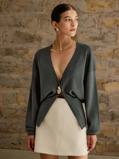Discount Golden Button Plain Cardigan Cardigans|Sweaters & Cardigans