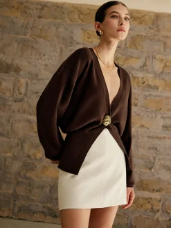 Discount Golden Button Plain Cardigan Cardigans|Sweaters & Cardigans
