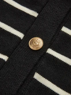 Outlet Golden Button Striped Cozy Cardigan Cardigans|Sweaters & Cardigans