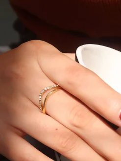 en Diamond Wave Ring Rings & Bracelets|Accessories