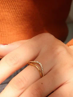 en Diamond Wave Ring Rings & Bracelets|Accessories
