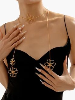 New en Floral Drop Necklace Necklaces|Accessories