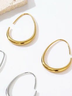 Hot Fluid Hoop Earrings Earrings|Accessories