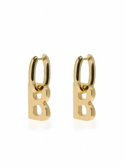 Hot en Hoop B-Letter Pendant Earrings Earrings|Accessories