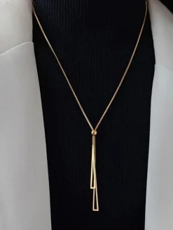 en Lariat Tassel Necklace Necklaces|Accessories