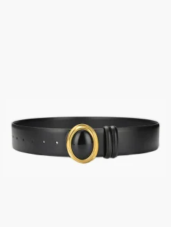Sale Golden Oval Buckle Belt Belts & Chain|Accessories