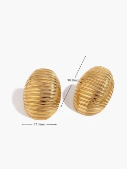 Outlet en Ribbed Half-Hoop Earrings Earrings|Accessories