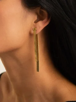 Online en Snake Chain Tassel Earrings Earrings|Accessories
