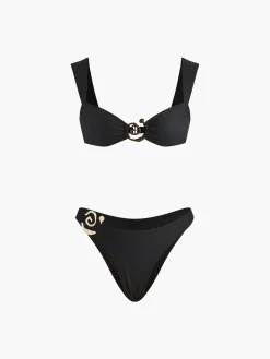 Best Golden Spiral Bikini Set Swimwear|Tops