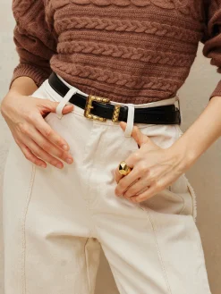 Best Golden Square Buckle Belt Belts & Chain|Accessories