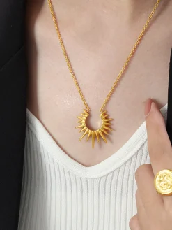 Clearance en Sunburst Pendant Necklace Necklaces|Accessories