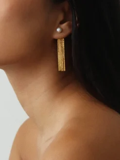 Best en Tassel Pearl Stud Earrings Earrings|Accessories