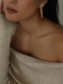 Best en Tassel Pearl Stud Earrings Earrings|Accessories