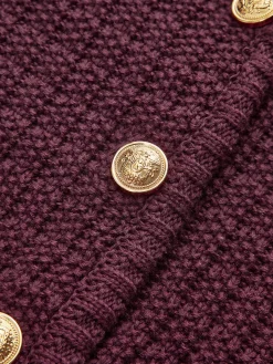 Discount Golden-Button Textured Cardigan Cardigans|Sweaters & Cardigans