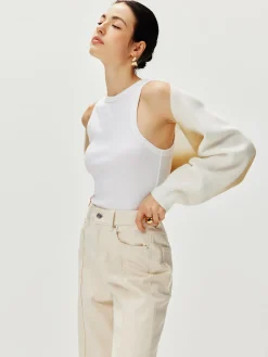 Best Gradient Knit Outerwear Sweater Tops|Outerwear