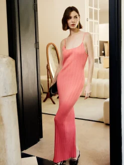 Best Gradient Split Cami Sweater Long Dress Sweater Dresses|Cocktail & Party Dresses