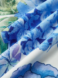 Online Grape Printed Ruffle Corset Dress Casual Dresses|Cocktail & Party Dresses