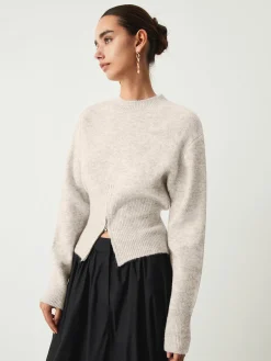 New Half Zip Fuzzy Sweater Sweater Tops|Sweaters & Cardigans