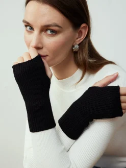 Discount Half-Finger Knit Gloves Accessories|Knitwear