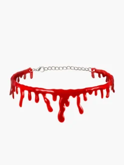 Sale Halloween Imitation Blood Dripping Choker Necklace Necklaces|Accessories