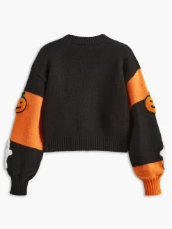 Best Halloween Pumpkin Breasted Knit Top Sweater Tops|Sweaters & Cardigans