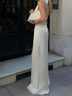 Outlet Halter Backless Jumpsuit White Dresses|Jumpsuits & Rompers