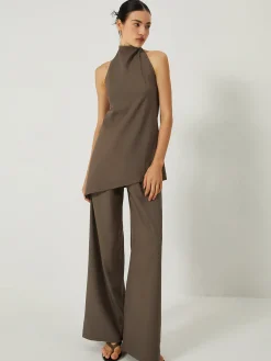 Online Halter Backless Top With Long Pants Set Pants Sets|Matching Sets