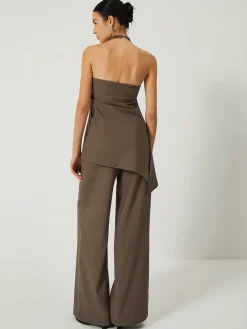 Online Halter Backless Top With Long Pants Set Pants Sets|Matching Sets