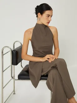 Online Halter Backless Top With Long Pants Set Pants Sets|Matching Sets