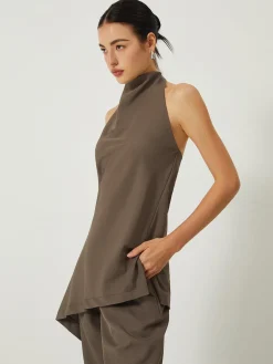Online Halter Backless Top With Long Pants Set Pants Sets|Matching Sets