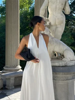Best Halter V-Neck Sleeveless Long Dress Dresses